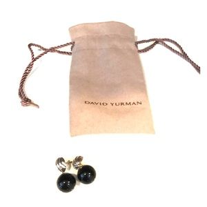 David Yurman Black Onyx Earrings without backs